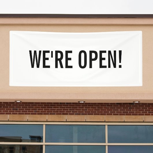 Banderoles Nous sommes Open Simple Minimal Minimalist Busines