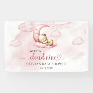 Banderoles Nous sommes sur le Baby shower de fille rose neuf