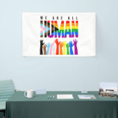 Banderoles Nous sommes tous humains (Salon professionnel)