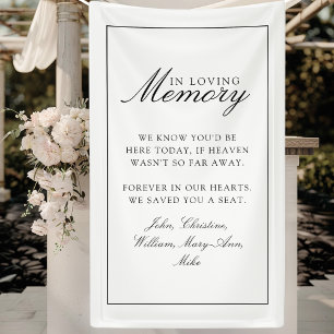 Banderoles "Nous Vous Avons Gardé Une Place" Mariage Blanc