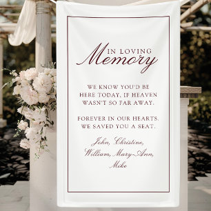 Banderoles "Nous vous avons gardé une place" Mariage Blanc