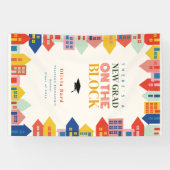 Banderoles Nouveau diplôme sur le bloc Faire-part de graduati (Horizontal)