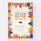 Banderoles Nouveau diplôme sur le bloc Faire-part de graduati (Verticale)