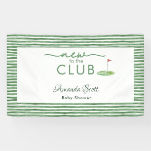 Banderoles Nouveau thème de baby shower "Green New to the Clu