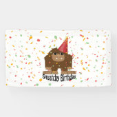 Banderoles Nouvel anniversaire de la petite Squatcha Bigfoot (Horizontal)