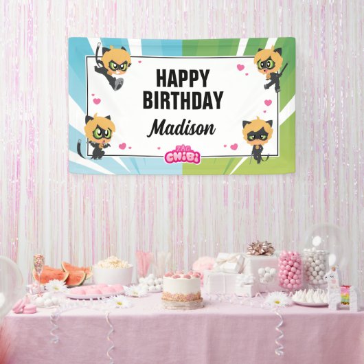 Banderoles Nouvel anniversaire du chat miraculeux (Fête)