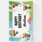 Banderoles Nouvel anniversaire du chat miraculeux (Vertical)