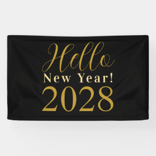 Banderoles Nouvel an's Eve Party Black Gold