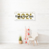 Banderoles NOUVEL HEUREUX NOUVEL AN 2021 numéros de ballons (En situation)