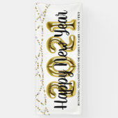 Banderoles NOUVEL HEUREUX NOUVEL AN 2021 numéros de ballons (Vertical)