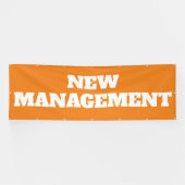 Banderoles Nouvelle Gestion Orange Blanc Grande Entreprise Ex (Horizontal)