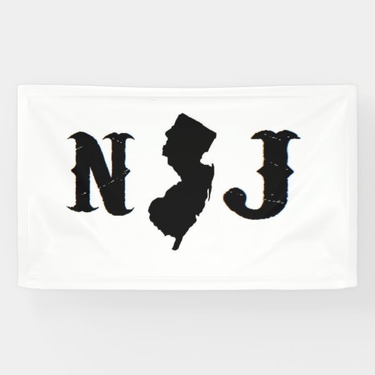 Banderoles NOUVELLE JERSEY NJ College Dorm  (Horizontal)