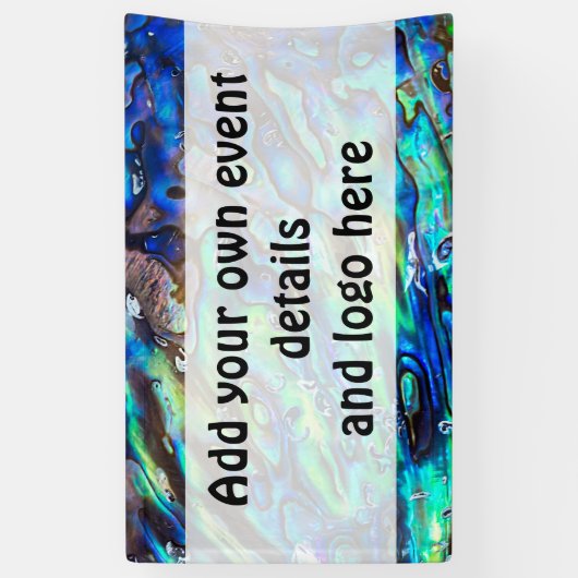 Banderoles Nouvelle-Zélande Abalone Paua Shell Motif 1 (Vertical)