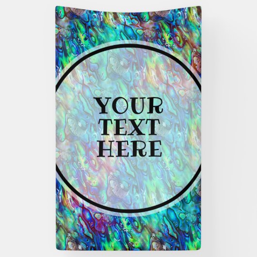 Banderoles Nouvelle-Zélande Abalone Paua Shell Motif 1a (Vertical)