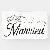 Banderoles Nouvelles Mariés Coeur (Horizontal)