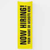 Banderoles Now Hiring large outdoor banner for employment (Vertical)