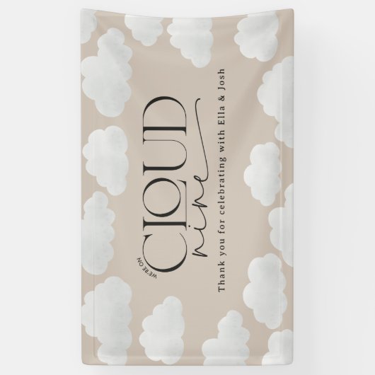 Banderoles Nuage naturel beige neuf douche moderne design (Vertical)