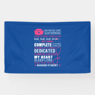 Banderoles Nurse Gift No Social Life Sleep Deprived
