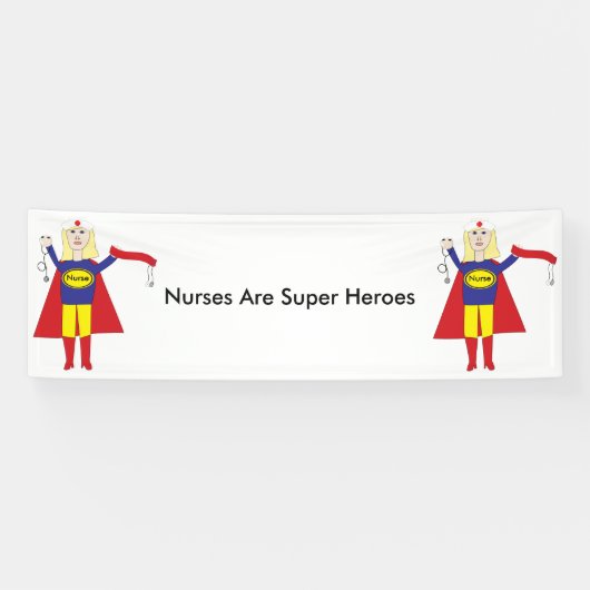 Banderoles Nurses Super Heroes (Blonde) (Horizontal)