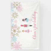 Banderoles Nutcracker Hiver Flambeau de neige Anniversaire (Vertical)
