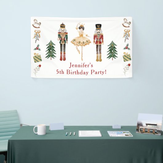Banderoles Nutcracker hiver merveilleuse fête d'anniversaire  (Salon professionnel)