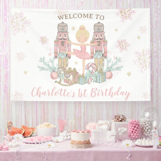 Banderoles Nutcracker Hiver Onederland 1er anniversaire Conte (Fête)