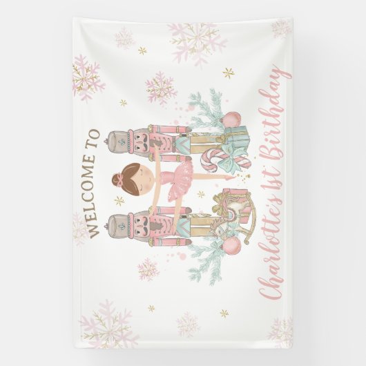Banderoles Nutcracker Hiver Onederland 1er anniversaire Conte (Verticale)