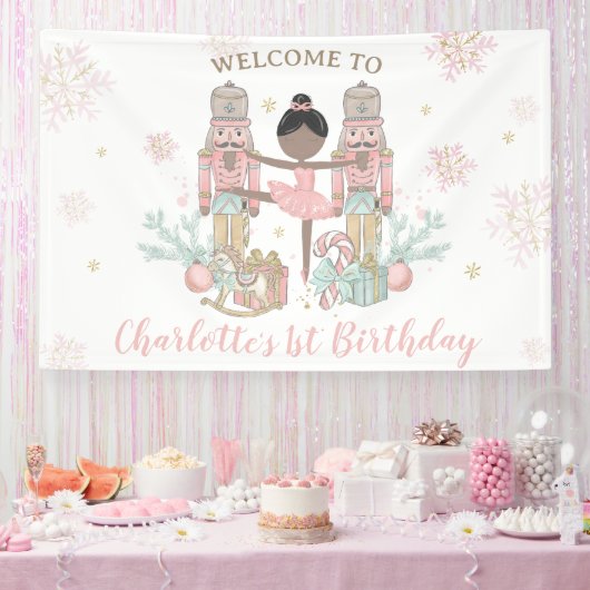 Banderoles Nutcracker Winter Onederland 1st Birthday Backdrop (Fête)