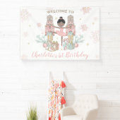 Banderoles Nutcracker Winter Onederland 1st Birthday Backdrop (Insitu)