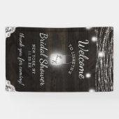 Banderoles Oak Ridge Rustic Dark Fête des mariées Bienvenue (Horizontal)