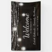 Banderoles Oak Ridge Rustic Wood & Mason Jars Mariage Bienven (Vertical)