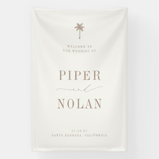 Banderoles OASIS Beach Wedding Welcome (Verticale)