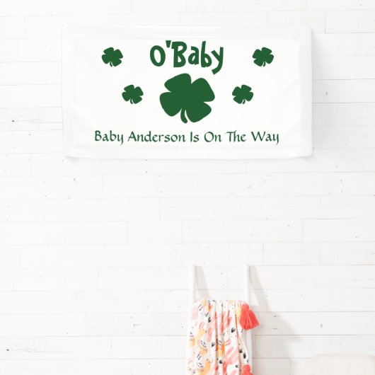 Banderoles O'Baby St Patrick's Day Baby shower (Insitu)