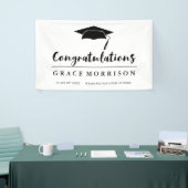 Banderoles Obtention du diplôme noire et blanche de (Salon professionnel)