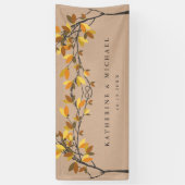 Banderoles Ochre Brown noué Aimer arbres Mariage de automne d (Vertical)