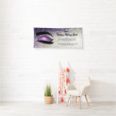 Banderoles Oeil de cils violets (En situation)