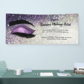 Banderoles Oeil de cils violets (Salon professionnel)