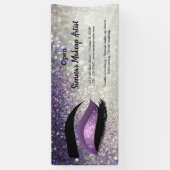 Banderoles Oeil de cils violets (Vertical)