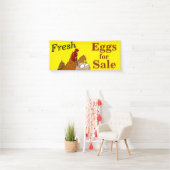 Banderoles Oeufs à vendre le poulet de bande dessinée de (En situation)