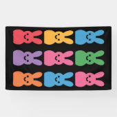 Banderoles Oeufs de lapin de Pâques Plaid Leopard (Horizontal)