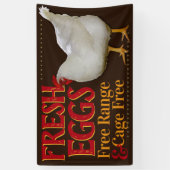 Banderoles Oeufs frais de ferme à vendre le signe (Vertical)