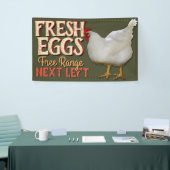 Banderoles Oeufs frais de ferme à vendre le signe (Salon professionnel)