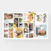 Banderoles OEUVRES D'Anniversaire À # ANNÉES Black Gold 18 Ph (Horizontal)