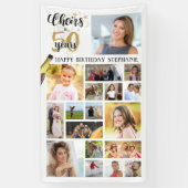 Banderoles OEUVRES D'Anniversaire À # ANNÉES Black Gold 18 Ph (Vertical)