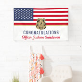 Banderoles Officier de police Retraite militaire drapeau amér (En situation)