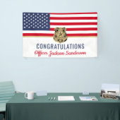 Banderoles Officier de police Retraite militaire drapeau amér (Salon professionnel)