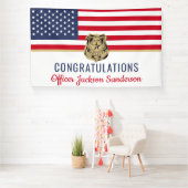 Banderoles Officier de police Retraite militaire drapeau amér (Insitu)