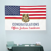 Banderoles Officier de police Retraite militaire drapeau amér (Salon professionnel)