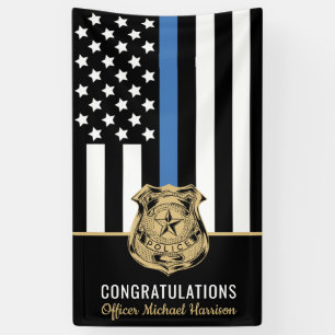Banderoles Officier d'obtention du diplôme de l'Académie de p