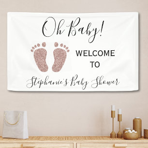 Banderoles Oh Baby Welcome Baby shower de fille